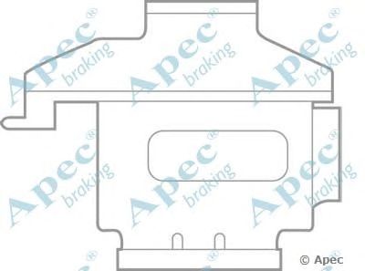 APEC BRAKING kit587 -  Комплектующие, тормозные колодки